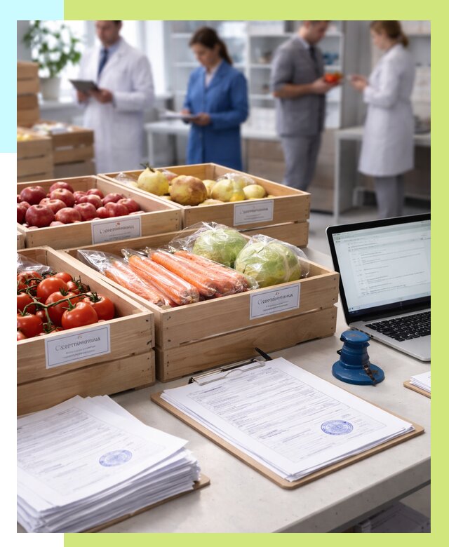Сертификация овощей и фруктов в Мирном от 8593 р. | Алешин-Мир