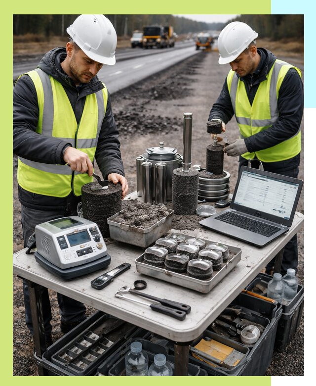 Сертификация асфальта: испытания и подтверждение в Мирном