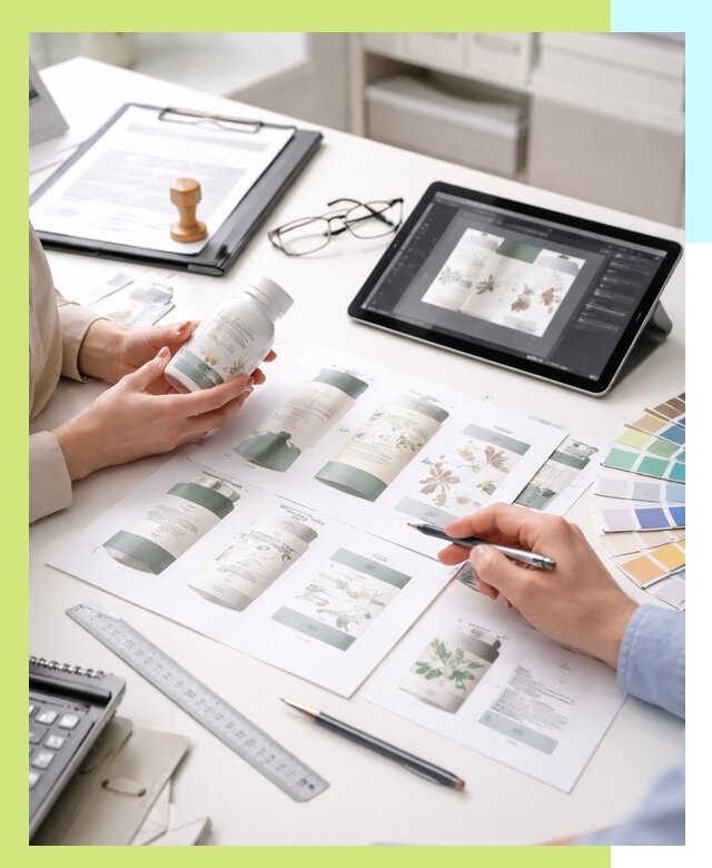 Профессиональная разработка дизайна и текста этикетки продукции в Мирном