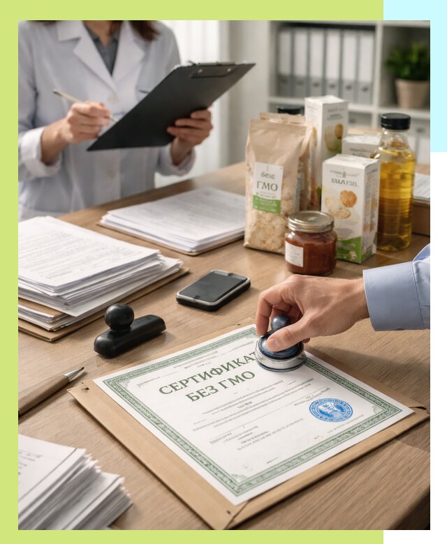 Получение сертификата Без ГМО для продукции в Мирном